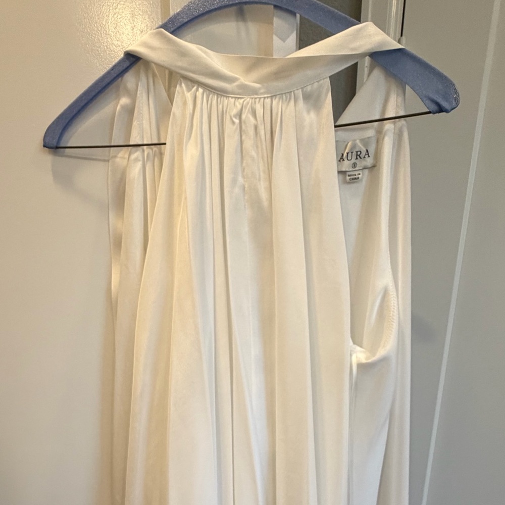 White Shift Dress Engagement